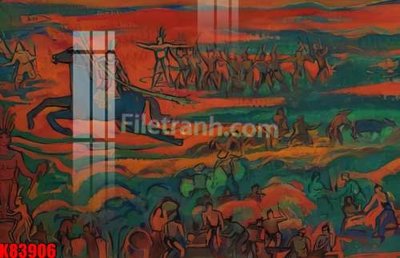 File gốc File tranh gốc tổng hợp K83906 (in lụa) cao cấp