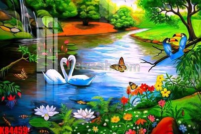 File in trần File tranh gốc tổng hợp K84459 (bản gốc) bầu trời