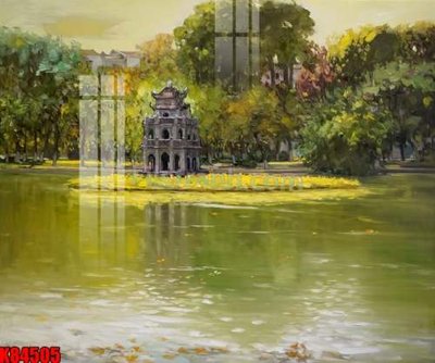 File in trần File tranh gốc tổng hợp K84505 (bản gốc 3D) sống động