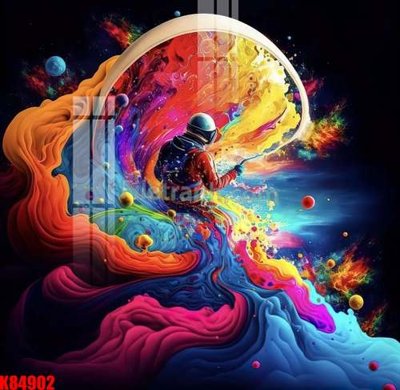 Download file gốc File tranh gốc tổng hợp K84902 (in lụa) tranh 3D