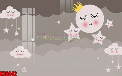 File gốc File tranh gốc tổng hợp K85042 (in lụa) họa tiết 3D