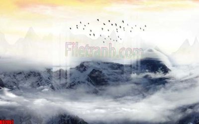 Download file gốc File gốc in tranh tổng hợp tường nền K87061 (in mica) trang trí