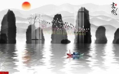 Tải file File gốc in tranh tổng hợp tường nền K87069 (ảnh gốc) file AI/EPS