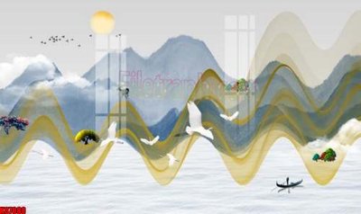 Download file gốc File gốc in tranh tổng hợp tường nền K87080 (in lụa) cao cấp