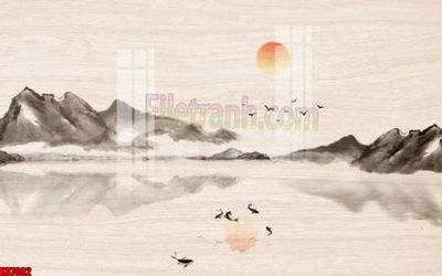 Download file gốc File gốc in tranh tổng hợp tường nền K87092 (in lụa) cao cấp