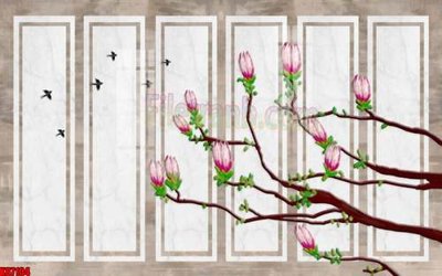 Download file gốc File gốc in tranh tổng hợp tường nền K87104 (in mica) trang trí