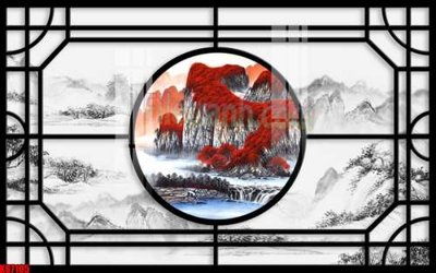 File tranh File gốc in tranh tổng hợp tường nền K87105 (bản gốc) in lụa 3D