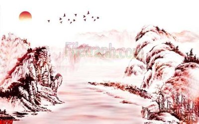 Hình ảnh file gốc in lụa File gốc in tranh tổng hợp tường nền K87147