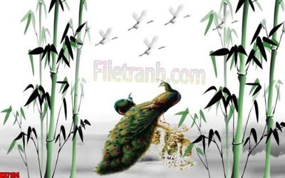 File gốc File gốc in tranh tổng hợp tường nền K87164 (in lụa) trang trí tường