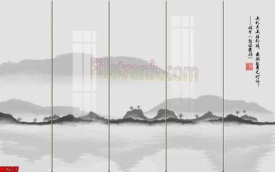 File in trần File gốc in tranh tổng hợp tường nền K87297 (bản gốc) phong cảnh