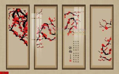 File tranh gốc PSD File gốc in tranh tổng hợp tường nền K87309 còn nguyên layer