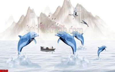 File tranh File gốc in tranh tổng hợp tường nền K87342 (file gốc) chủ đề phong thủy