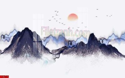 File tranh File gốc in tranh tổng hợp tường nền K87362 (bản gốc) in lụa 5D