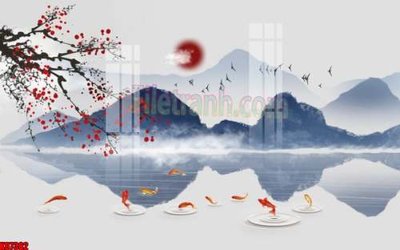 File tranh File gốc in tranh tổng hợp tường nền K87382 (bản gốc) in lụa 5D