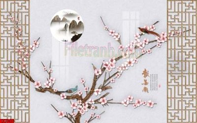 File gốc File gốc in tranh tổng hợp tường nền K87396 (cho in UV) siêu nét