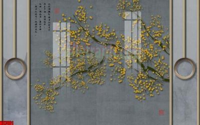 Tải file File gốc in tranh tổng hợp tường nền K87461 (gốc) chủ đề hoa sen