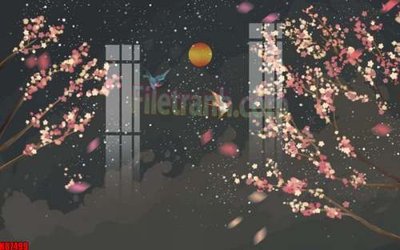 File in trần File gốc in tranh tổng hợp tường nền K87499 (bản gốc) hoa văn