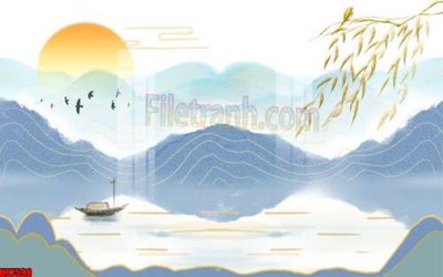 File gốc File gốc in tranh tổng hợp tường nền K87599 (in mica) cắt laser