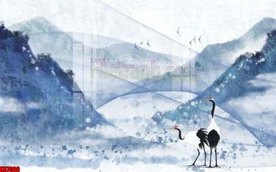 File in trần File gốc in tranh tổng hợp tường nền K87680 (bản gốc) mây trời