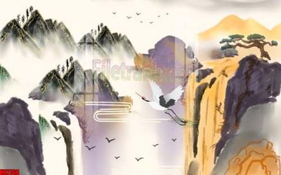 Download file File gốc in tranh tổng hợp tường nền K87768 (chuẩn in) File gốc in tranh tổng hợp tường nền K87768