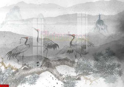 File tranh File gốc in tranh tổng hợp tường nền K87835 (gốc) chủ đề động vật