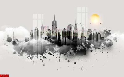 Download file tranh PSD File gốc in tranh tổng hợp tường nền K87905 để chỉnh sửa