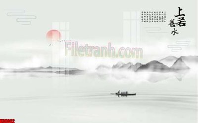 File gốc File gốc in tranh tổng hợp tường nền K88062 (in lụa) tranh mã đáo