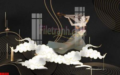 File tranh File gốc in tranh tổng hợp tường nền K88328 (bản gốc) in lụa 3D