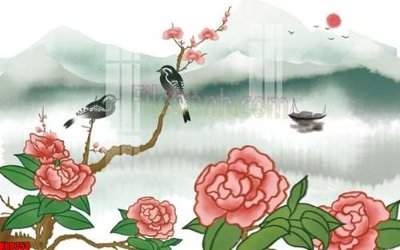 File in trần File gốc in tranh tổng hợp tường nền K88358 (file gốc) xuyên sáng