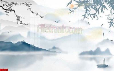 File tranh File gốc in tranh tổng hợp tường nền K88415 (file gốc) chủ đề phong thủy