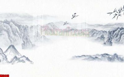 File gốc File gốc in tranh tổng hợp tường nền K88440 (in lụa) hoa văn cổ điển