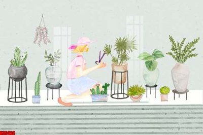 File tranh File tranh gốc tổng hợp tranh nền tường đẹp K89480 (bản gốc) in lụa dán tường