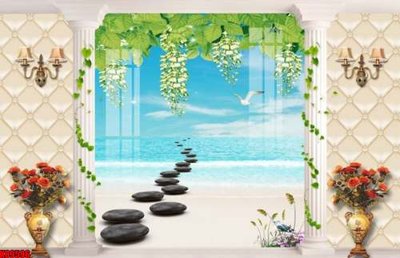 File in trần File tranh gốc tổng hợp tranh nền tường đẹp K89596 (bản gốc) bầu trời