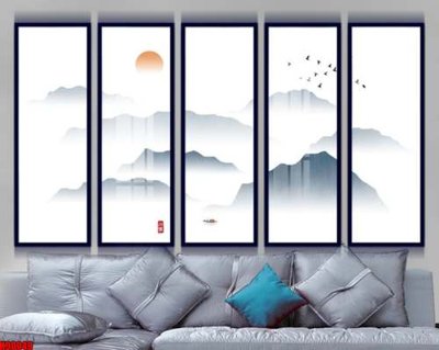 Tải file File tranh gốc tổng hợp tranh nền tường đẹp K90049 (gốc) chủ đề hoa sen