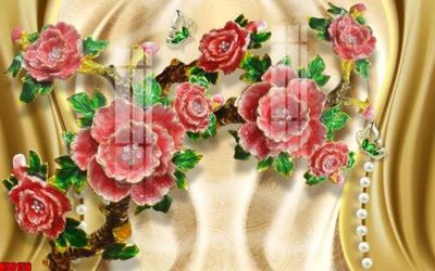 File gốc File tranh gốc tổng hợp tranh nền tường đẹp K90156 (bản quyền) cho in ấn