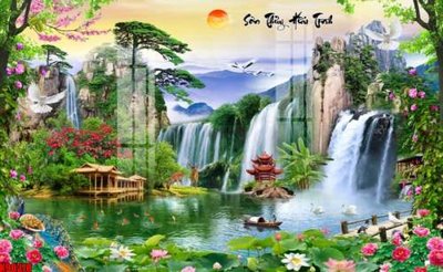 Download file File tranh gốc tổng hợp tranh nền tường đẹp K90370 (gốc) in mica bàn thờ