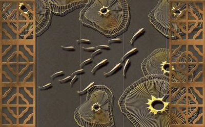 File tranh File tranh gốc tổng hợp tranh dán nền tường đẹp K91075 (bản gốc) in lụa 3D