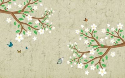 File tranh File tranh gốc tổng hợp tranh dán nền tường đẹp K91217 (bản gốc) in lụa dán tường