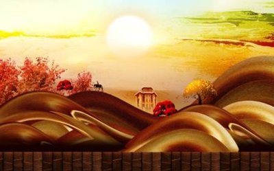 File tranh File tranh gốc tổng hợp tranh dán nền tường đẹp K91225 (ảnh gốc) in trần 3D