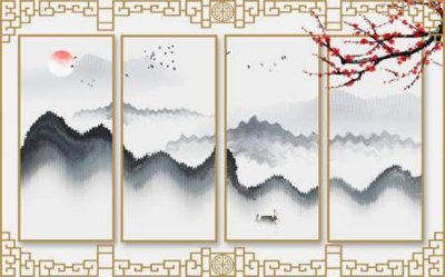 File gốc File tranh gốc tổng hợp tranh dán nền tường đẹp K91375 (trang trí) phòng ngủ