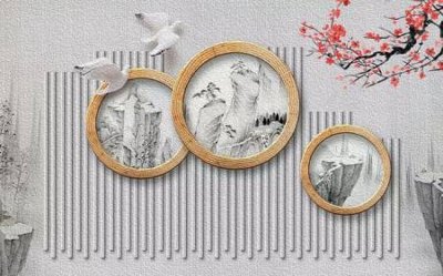 File tranh gốc PSD File tranh gốc tổng hợp tranh dán nền tường đẹp K91392 còn nguyên layer