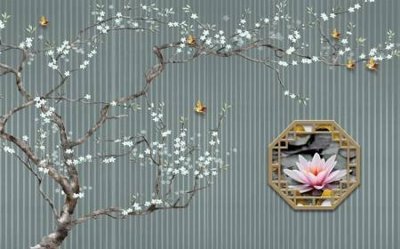 File gốc File tranh gốc tổng hợp tranh dán nền tường đẹp K91427 (dành cho trang trí nội thất)