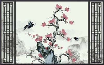 Tải về file gốc File tranh gốc tổng hợp tranh dán nền tường đẹp K91467 (dùng cho in quảng cáo)