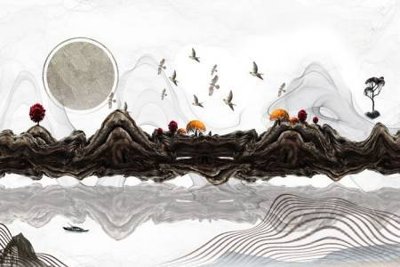 File gốc File tranh gốc tổng hợp tranh dán nền tường đẹp K92185 (in tráng gương) sang trọng