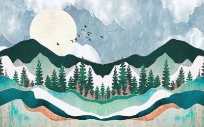 Download file gốc File tranh gốc tổng hợp tranh dán nền tường đẹp K92430 (in lụa) tranh 3D