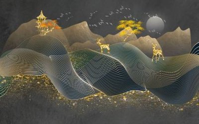 File gốc File tranh gốc tổng hợp tranh dán nền tường đẹp K92556 (in lụa) tranh phong thủy