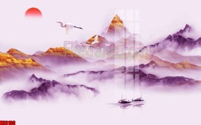 File gốc File tranh gốc tổng hợp tranh nền tường đẹp K93106 (in tráng gương) ốp tường