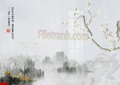 Tải file File tranh gốc tổng hợp tranh nền tường đẹp K93107 (gốc) chủ đề phong thủy