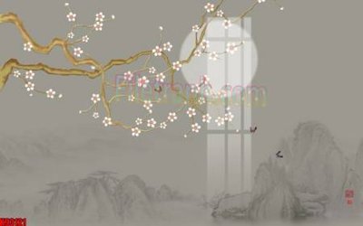 File gốc File tranh gốc tổng hợp tranh nền tường đẹp K93121 (in lụa) trang trí tường