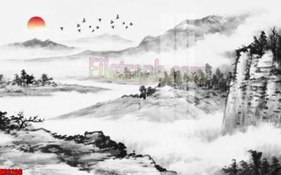 File in trần File tranh gốc tổng hợp tranh nền tường đẹp K93206 (file gốc) phong thủy